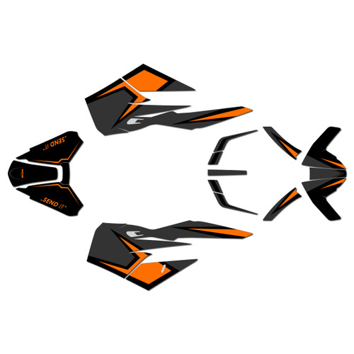 ktm duke790 graphics kit 2018-2024 screech series orange-shift