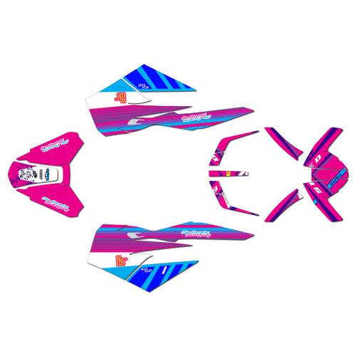ktm duke890 graphics kit 2018-2024 split series magenta