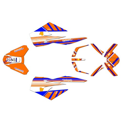 ktm duke890 graphics kit 2018-2024 split series orange