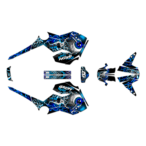 honda grom graphics kit 2013-2016 core series cyan