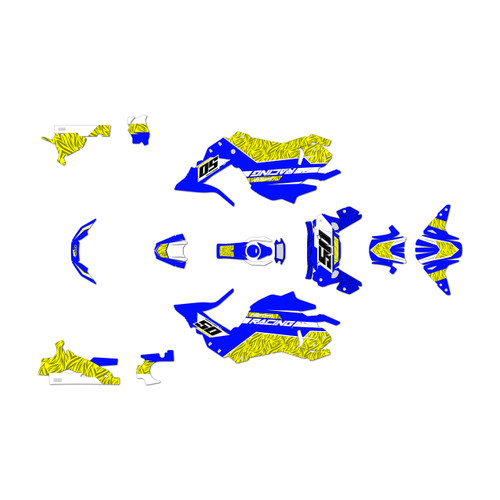 honda grom graphics kit 2017-2020 factory series blue