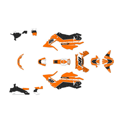 honda grom graphics kit 2017-2020 factory series orange