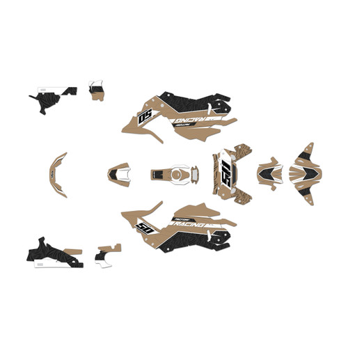 honda grom graphics kit 2017-2020 factory series tan