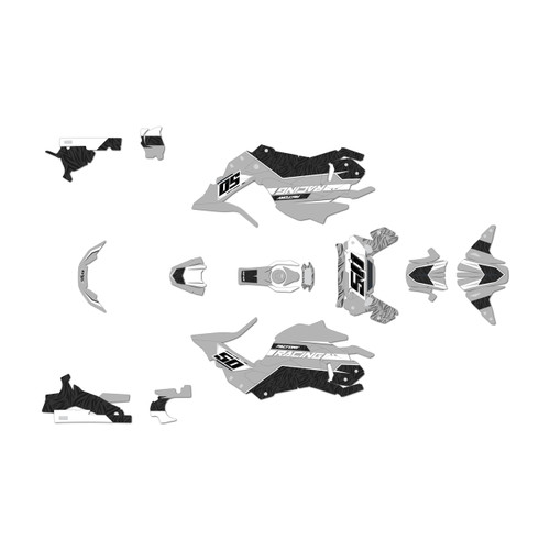 honda grom graphics kit 2017-2020 factory series white