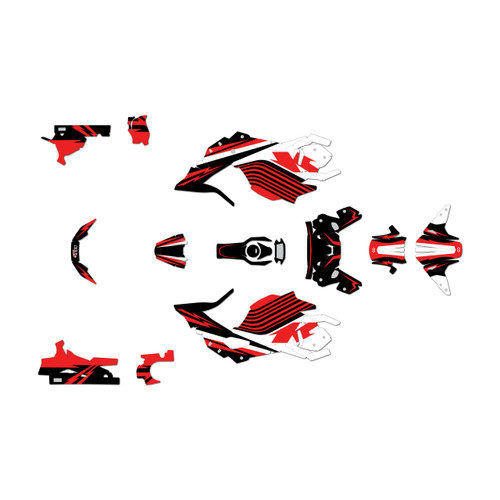 honda grom graphics kit 2017-2020 jawbreaker series red