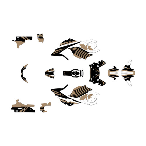 honda grom graphics kit 2017-2020 jawbreaker series tan