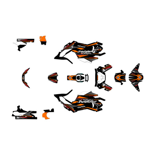 honda grom graphics kit 2017-2020 rugged series orange