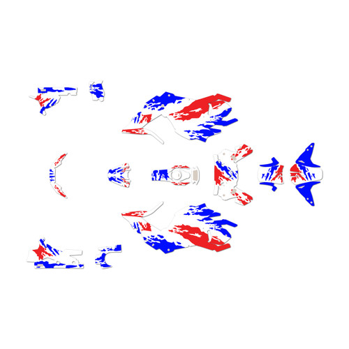 honda grom graphics kit 2017-2020 throwback series red
