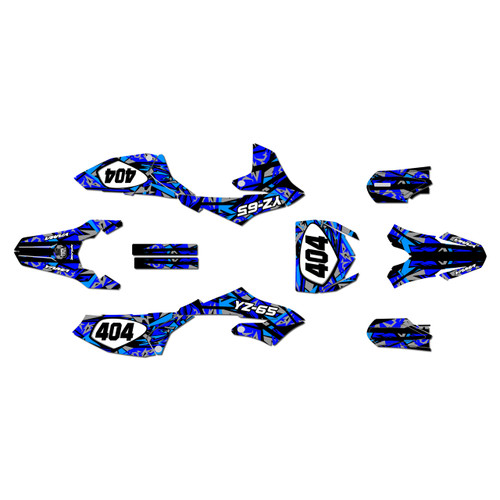 yamaha yz65 graphics kit 2018-2026 shatter series blue