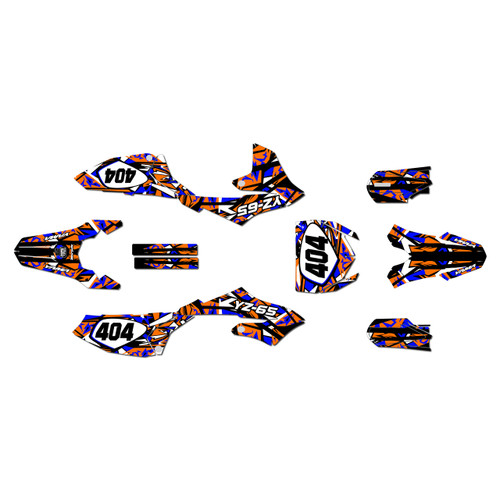 yamaha yz65 graphics kit 2018-2026 shatter series orange