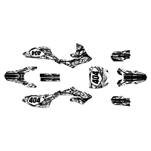 yamaha yz65 graphics kit 2018-2026 shatter series white