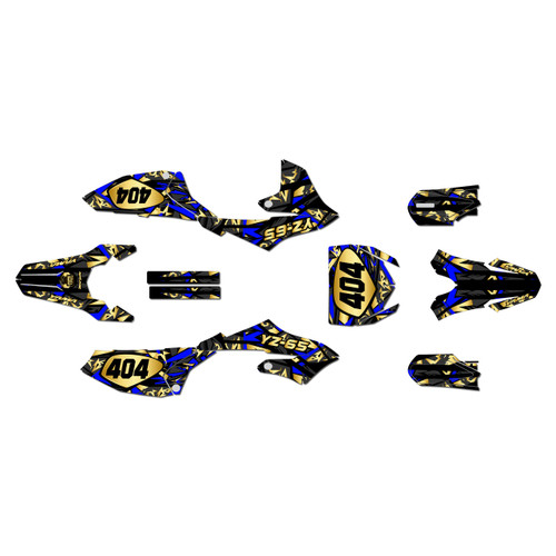 yamaha yz65 graphics kit 2018-2026 shatter series gold