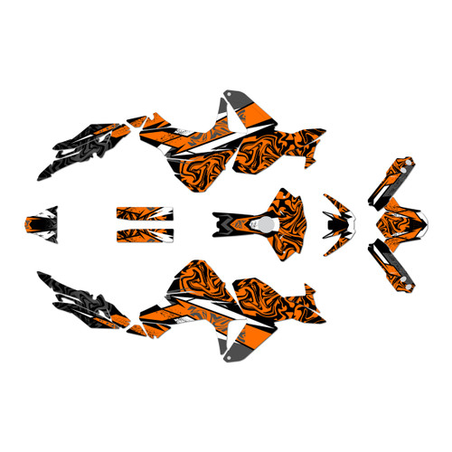 suzuki vstrom graphics kit 2023-2026 cardiff series orange
