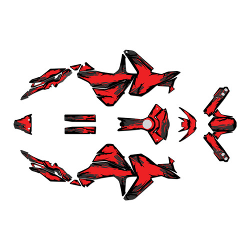 suzuki vstrom graphics kit 2023-2026 ember series red