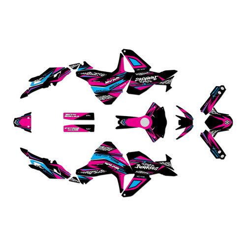 suzuki vstrom graphics kit 2023-2026 rugged series magenta