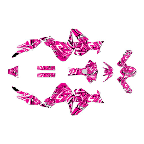 suzuki vstrom graphics kit 2023-2026 snagged series magenta