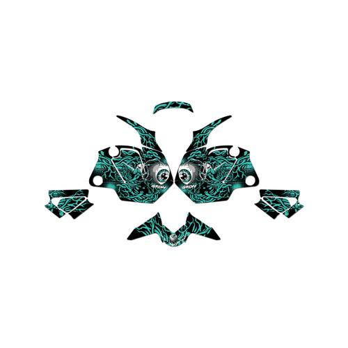 honda grom graphics kit 2021-2024 core series teal