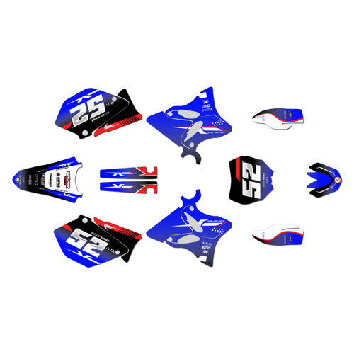 yamaha yz125 graphics kit 2005 ominous series blue