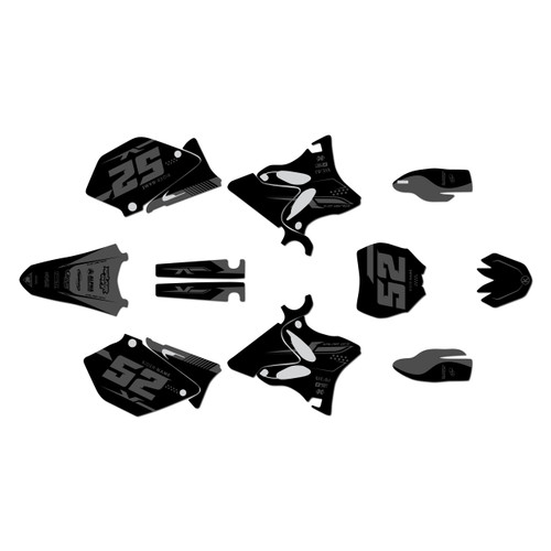 yamaha yz125 graphics kit 2005 ominous series smoke