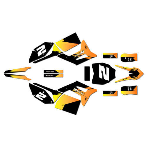 mototec pro60v graphics kit all years splinter series orange