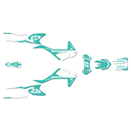 orion rxb190 graphics kit all years evader series teal