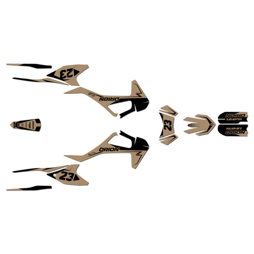 orion rxb190 graphics kit all years evader series tan