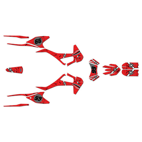 orion rxb190 graphics kit all years predator series red