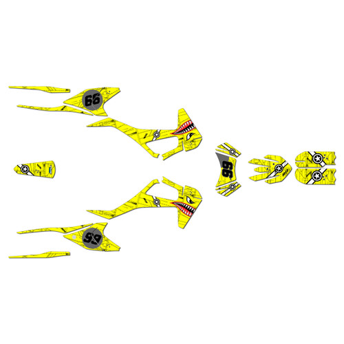 orion rxb190 graphics kit all years predator series yellow