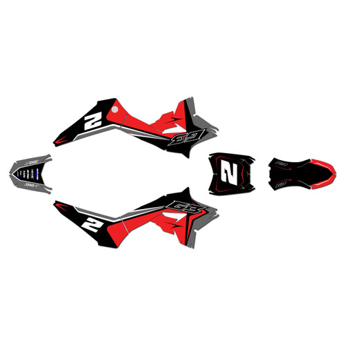 greenger g3 g3s graphics kit all years lightning series red