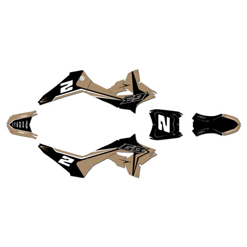 greenger g3 g3s graphics kit all years lightning series tan