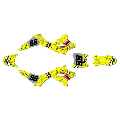 greenger g3 g3s graphics kit all years predator series yellow