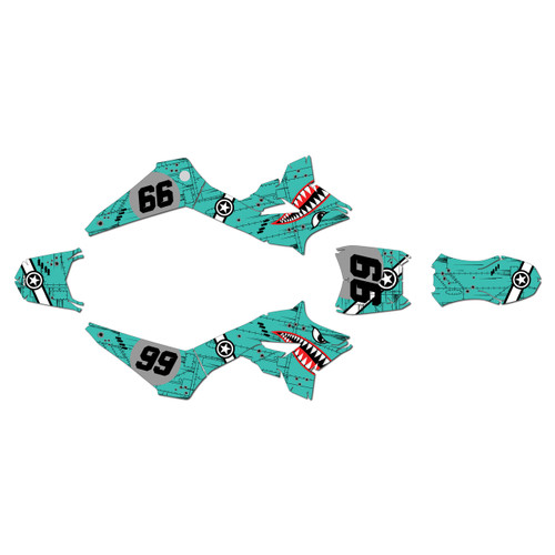 greenger g3 g3s graphics kit all years predator series teal