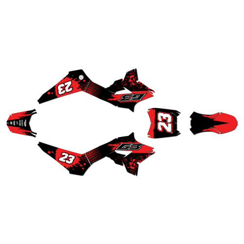 greenger g3 g3s graphics kit all years splash series red