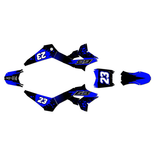 greenger g3 g3s graphics kit all years splash series blue