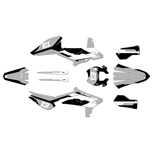 beta 125rr graphics kit 2023-2024 factory series white