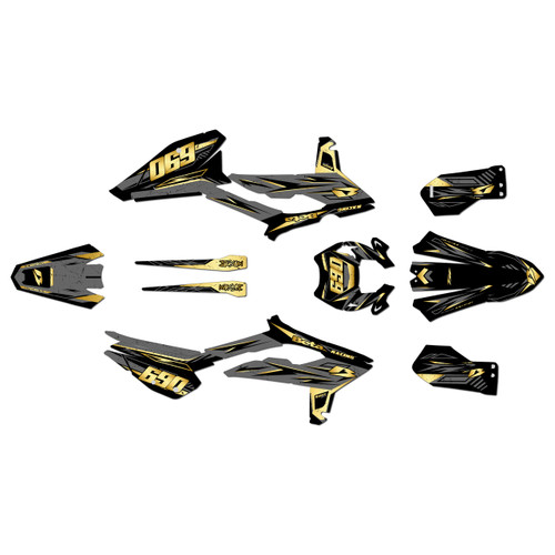 beta 350rs graphics kit 2023-2024 guard series gold