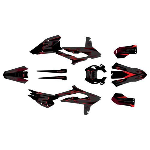 beta 350rs graphics kit 2023-2024 vision series red-shift
