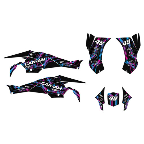 canam ds450 graphics kit 2008-2015 electron series magenta