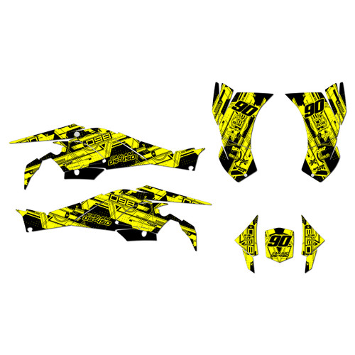 canam ds450 graphics kit 2008-2015 future series yellow