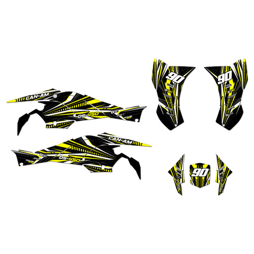 canam ds450 graphics kit 2008-2015 prime series yellow