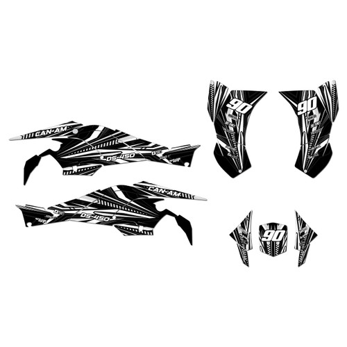 canam ds450 graphics kit 2008-2015 prime series white
