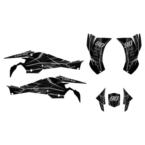 canam ds450 graphics kit 2008-2015 prime series smoke