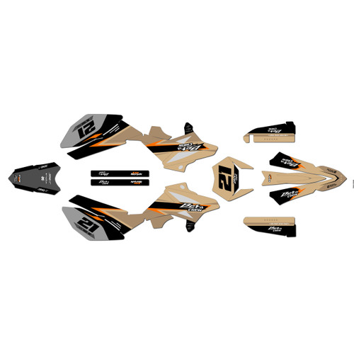 beta rr50 graphics kit 2011-2020 orange-crew series tan