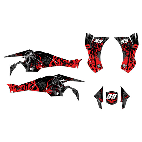 canam ds450 graphics kit 2008-2015 revolt series red