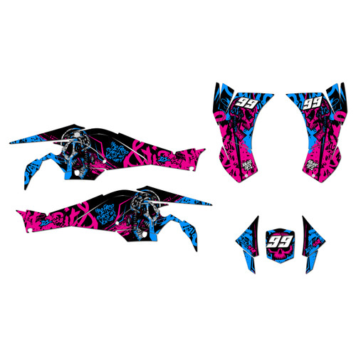 canam ds450 graphics kit 2008-2015 revolt series magenta