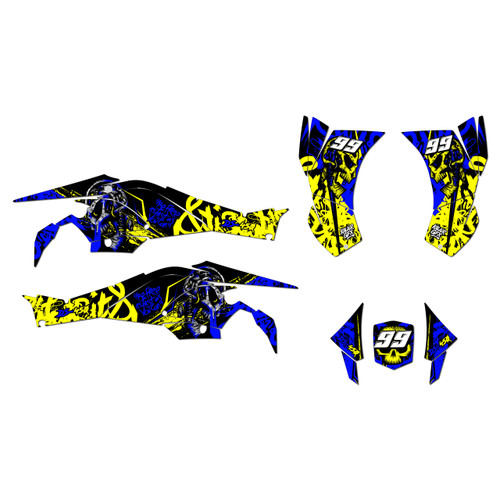 canam ds450 graphics kit 2008-2015 revolt series blue-shift