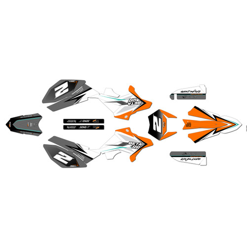 beta rr50 graphics kit 2011-2020 razor series orange
