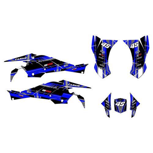 canam ds450 graphics kit 2008-2015 swift series blue