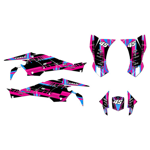 canam ds450 graphics kit 2008-2015 swift series magenta