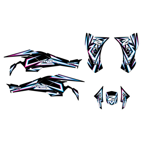 canam ds450 graphics kit 2008-2015 vision series magenta